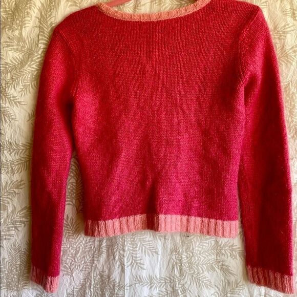 Tommy Hilfiger Y2K Pink Mohair Blend Cardigan Sweater - Picture 3 of 9